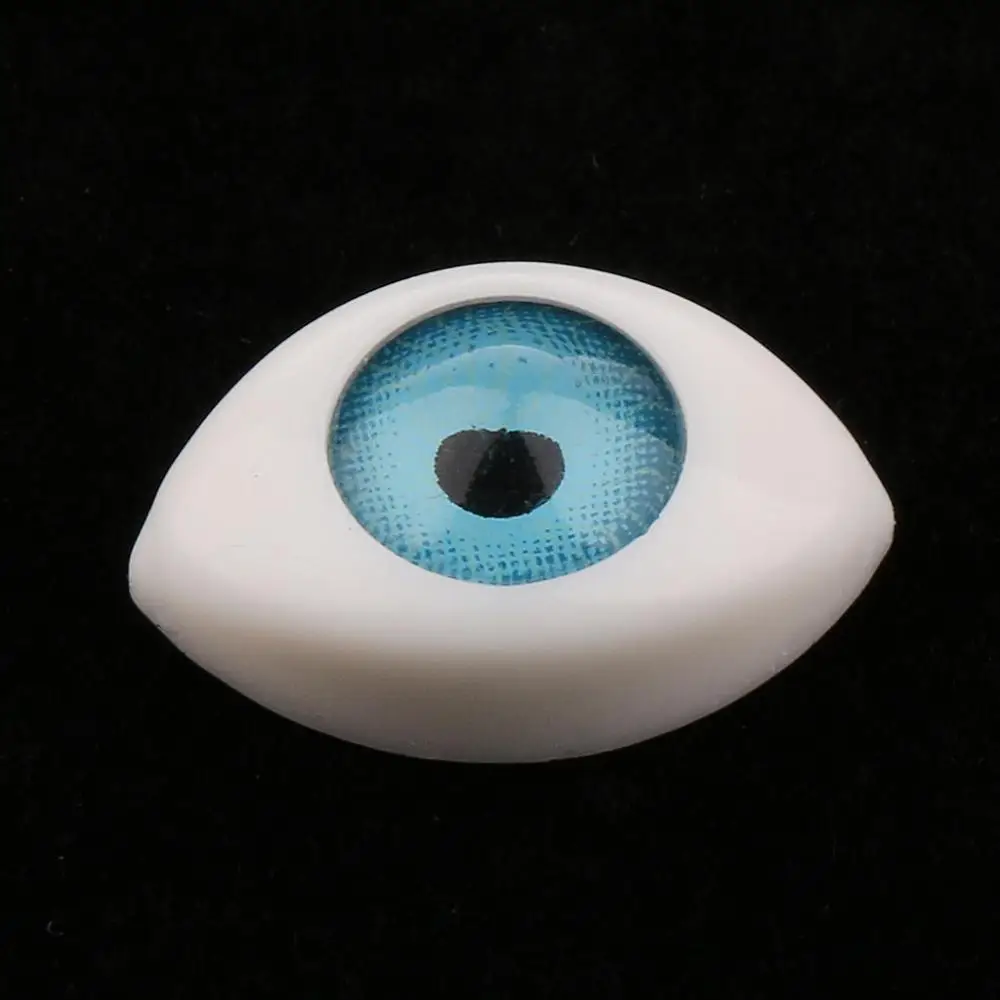 Oval Flat Back Plastic Eyes Doll Accessories 4 Pairs 5mm-9mm Iris For Porcelain or Reborn Dolls Making