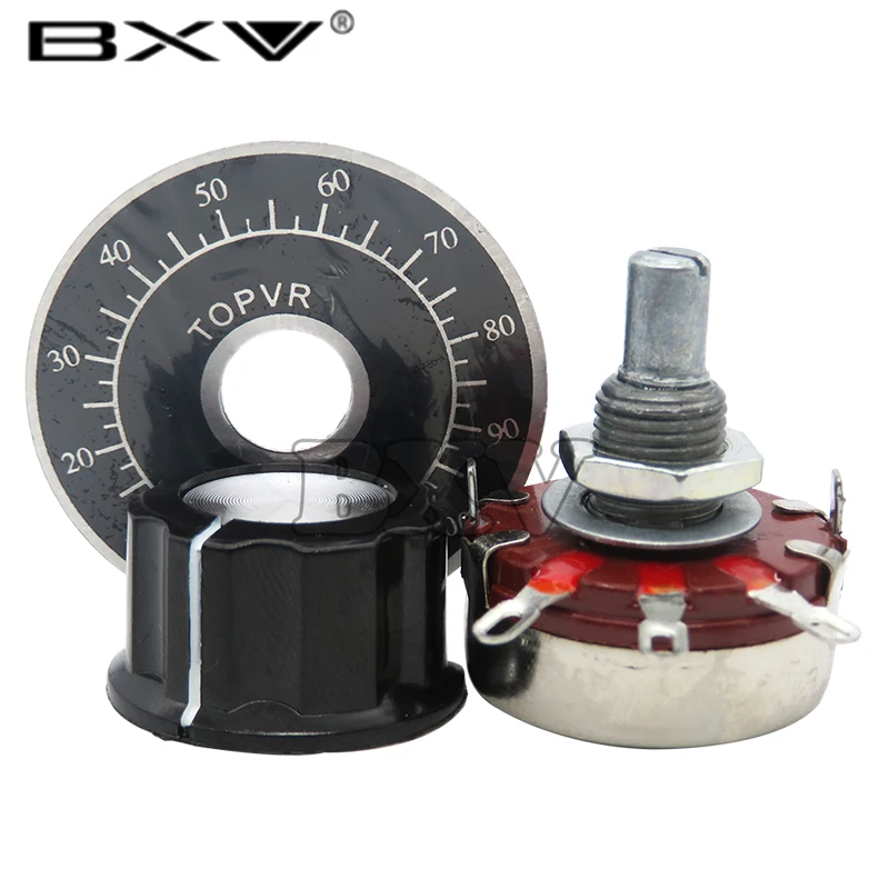 1 Set = 3PCS WTH118 DIY Kit Parts 2W 1A Potentiometer 1K 2.2K 4.7K 10K 22K 47K 100K 470K 1M MF-A03 + WHT118 + 0-100