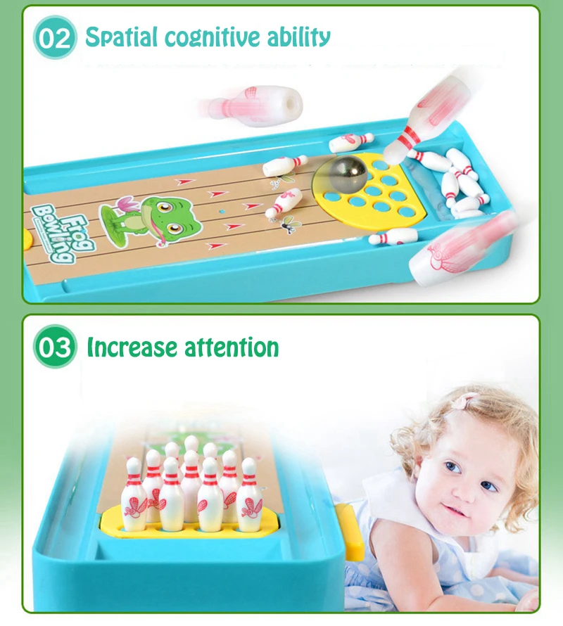 Frog bowling Sports Games Funny Toys Montessori Parent-child games Family Gatherings Early Education Puzzle Toy Kid Baby toys
