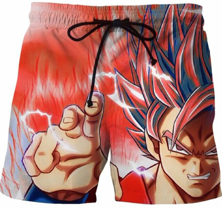 Dragon Ball, пляжные спортивные шорты для бега и для серфинга, Мужские штаны, мужские свободные быстросохнущие дышащие шорты с 3d принтом, купальный костюм
