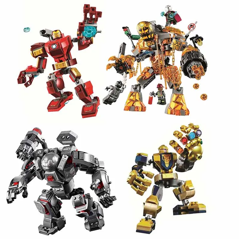 

New 2020 Super Heroes Endgame Ironman War Machine Buster mecha Building Blocks DIY Educational Bricks Toys For Children