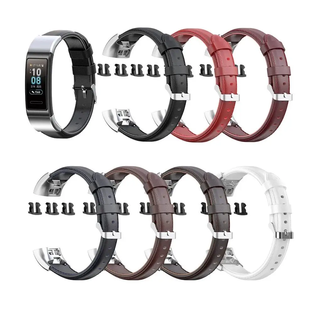 

Leather Replacement Watch Band Buckle Wrist Band Strap for Huawei Band 3 / 3 Pro Smart watch Bracelet Wearable accessories #904