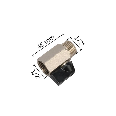 1/4" 3/8" 1/2" BSP Male To Female Threaded Mini Brass Ball Valve Garden Irrigation System Water Control Switch Adapter 2Pcs