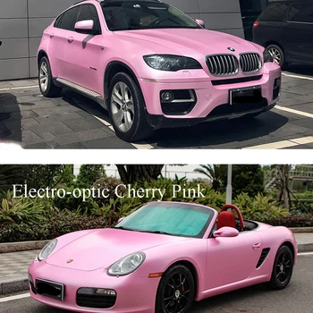 

50cm*150cm Car Styling Wrap Chrome Pink Vinyl Film Body Sticker Electro-optic Pink With Air Free Bubble