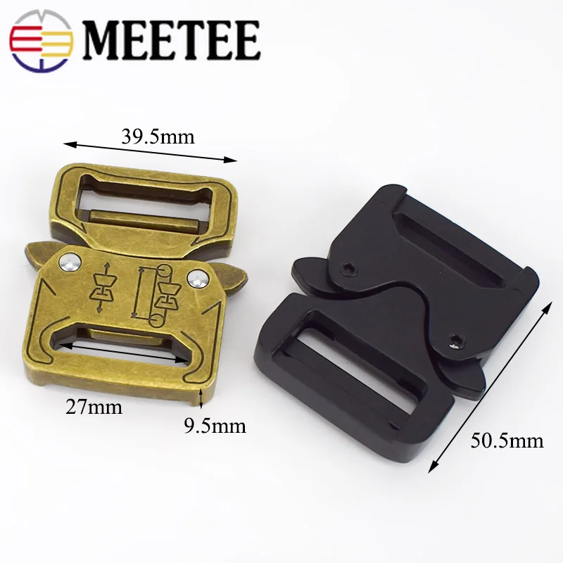 Meetee 1/2/4 шт Пряжка ID27mm открытый металлический ремень крюк для рюкзака поясные