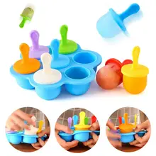 Палочки для мороженого, силиконовая форма для мороженого, функция приготовления пищи, сделай сам, Освежающая форма для приготовления сока, 7 ячеек, инструменты для выпечки мороженого