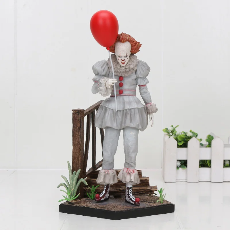 23 см NECA Stephen King's It Pennywise Joker Horror Deluxe Edition фигурка ПВХ Коллекция игрушек подарки на Хэллоуин - Цвет: without box