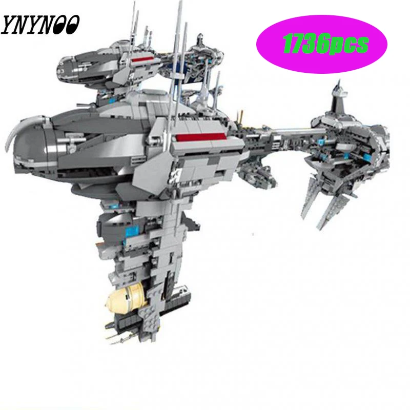 

Star Series War 1736 Pcs The Nebulon Model B Set Medical Frigate Children Building Blocks Bricks Kids Toys Gifts for Boys