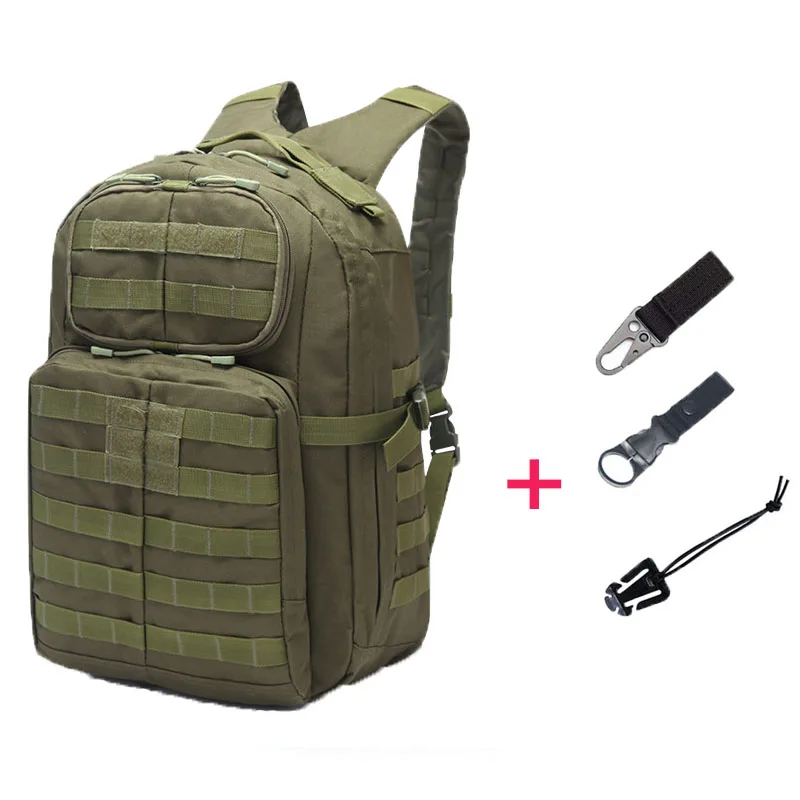 45L Тактический Рюкзак MOLLE тренировочная походная сумка мужская женская охотничья Водонепроницаемая многофункциональная сумка велосипедный открытый спортивный рюкзак - Цвет: bag and hook 03