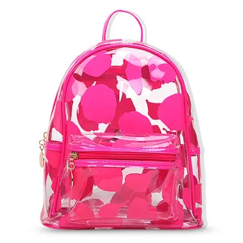 

Fashion Transparent Backpack Women/Girl Cute Candy Printing Backpack For Shopping
