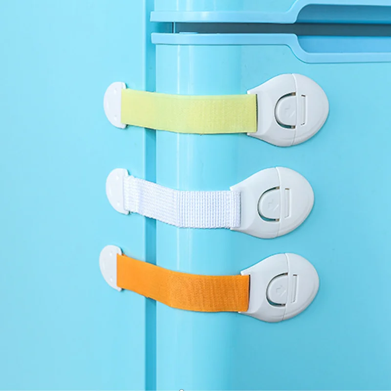 10 unids/lote de cerradura para niños, protección de bloqueo, puertas de seguridad para niños, cierre de seguridad de plástico