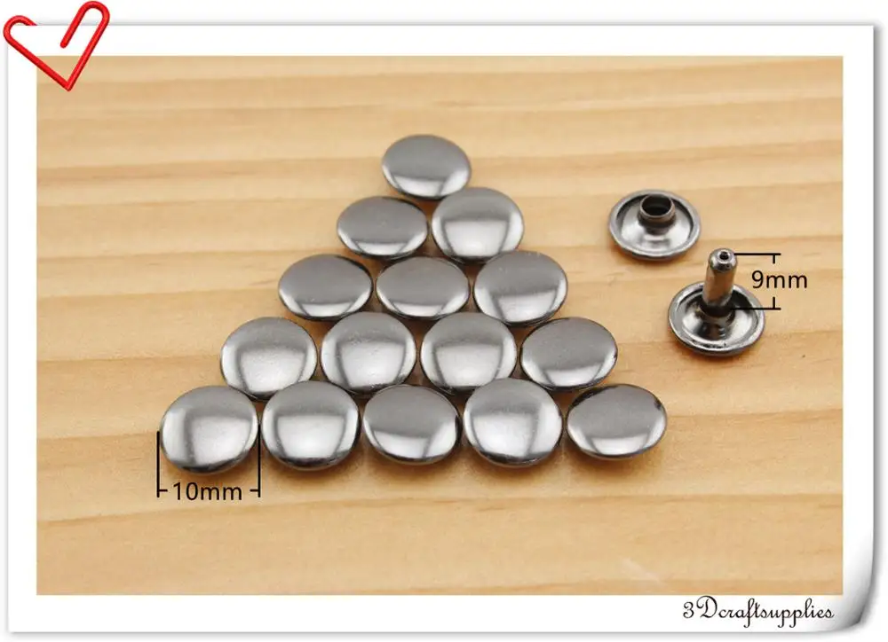 rivets leather rivet bag clothing shoes copper 40 sets 10 mm gunmetal
