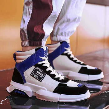 

Winter shoes men high canvas shoes comfortable flat shoes high quality fashion shoes boots slip men's casual shoes