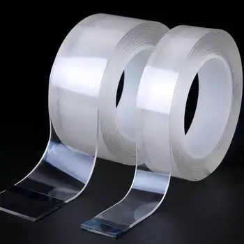 

Transparent, Unmarked Nano-double-sided Tape Stickers Water Washing Strong Adsorption God Waterproof Magic Paste