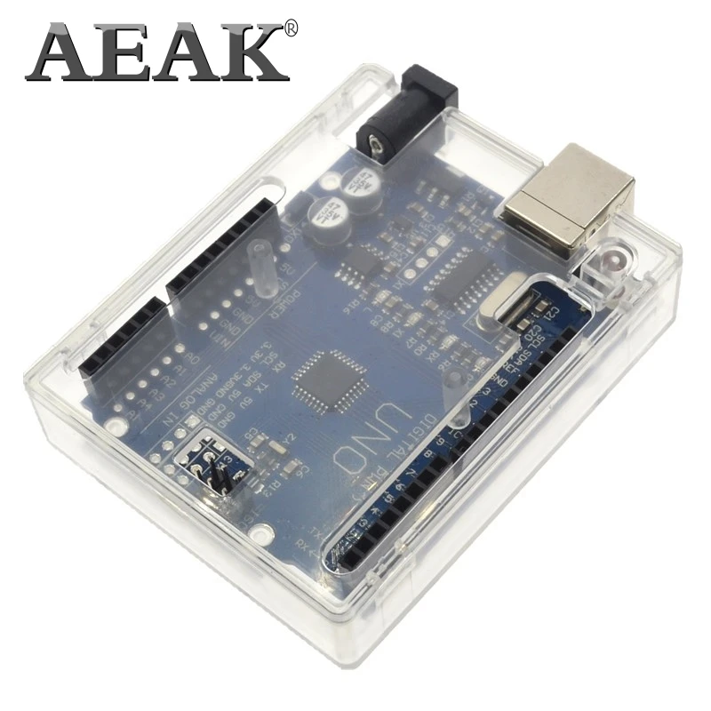 Прозрачный чехол AEAK для Arduino UNO R3 MEGA328P (не входит в комплект R3)|shell box|shell arduinouno r3 |