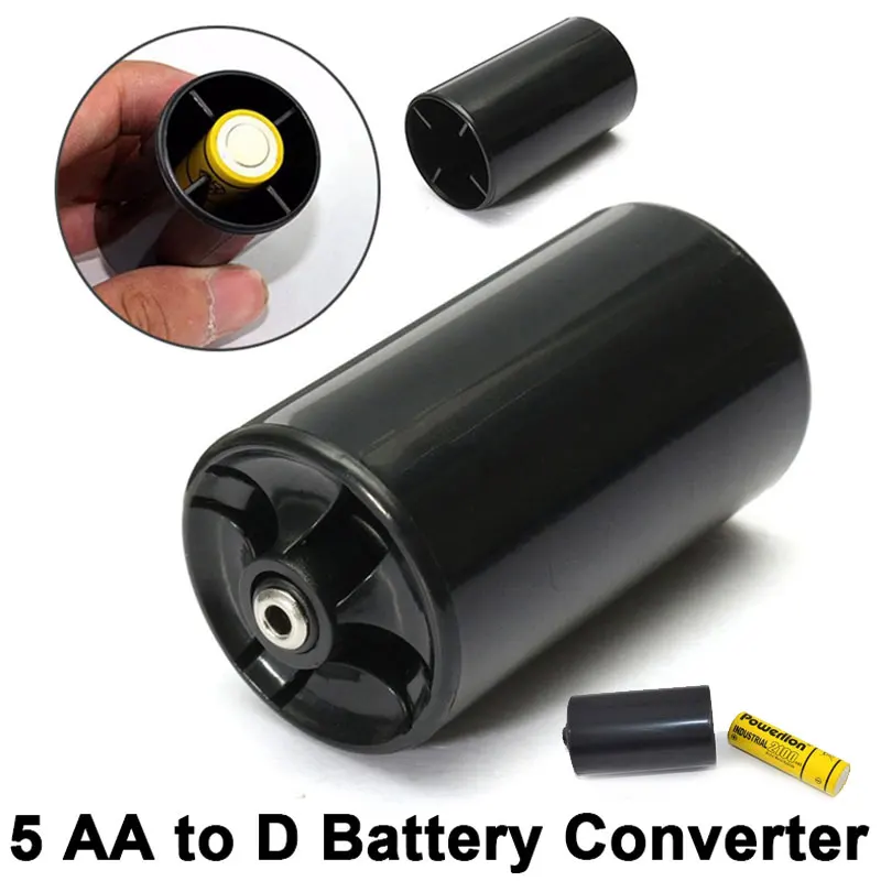 

AA To D Size Battery Converter Battery Adapter Trip Tourism Bettery Holders Lightweight Portable