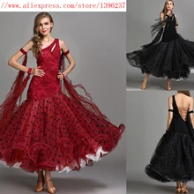 Стандартное бальное платье для танцев, женское высококачественное элегантное платье на одно плечо, юбка для танцев, бальное платье для соревнований