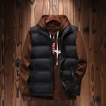 Прямые продажи от производителя, осенне-зимний корейский стиль, мужской жилет, Толстая теплая хлопковая стеганая одежда, топ без рукавов, майка Ca