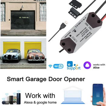 EWelink-와이파이 차고 문 오프너, 무선 스마트 셔터 문 모터 컨트롤러, Yandex Alice Alexa Google smartthings와 함께 작동
