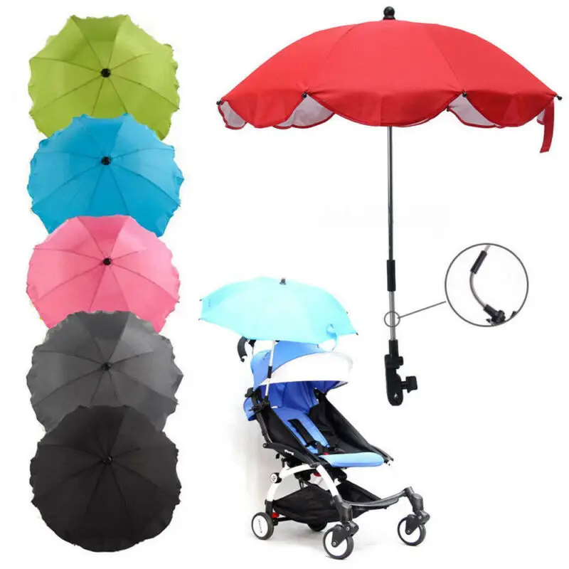 Baby Sun Protection Pram Umbrella Canopy UV Parasol for Pushchair Colour Pink 