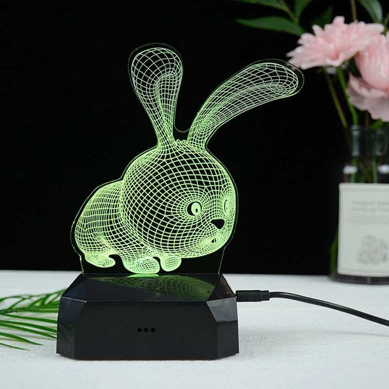 3D ночной светильник, лампа для украшения дома, подарок, Usb зарядка, 16 цветов, сенсорный прикроватный светодиодный настольный светильник, подарок на день рождения, Рождество