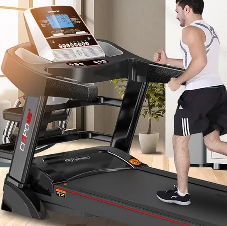 

T900 treadmill home mute fitness folding single / multi-function blue screen free installation electric treadmill massage