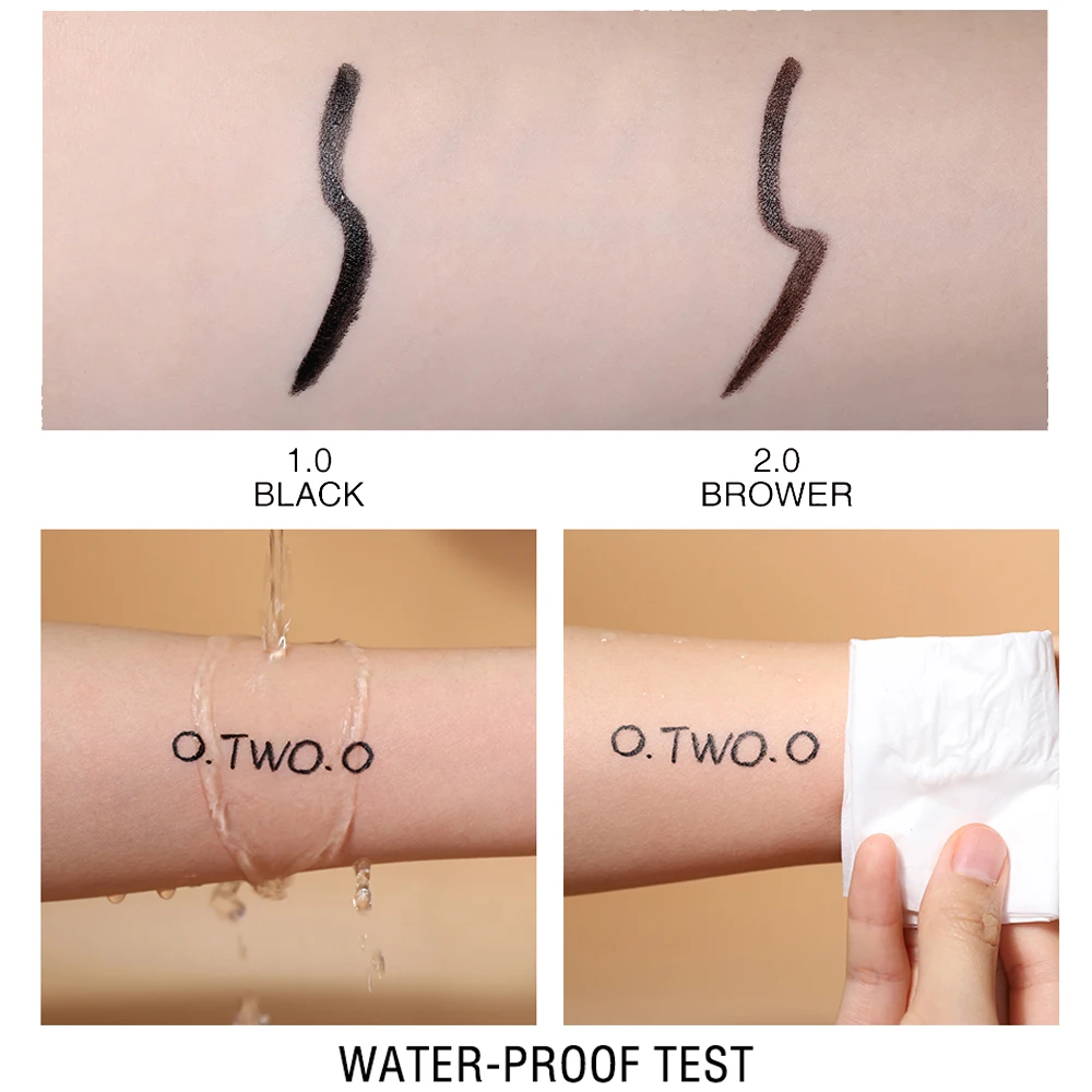 O.TWO.O Ink Color Liquid Eyeliner Pen Waterproof Long Lasting Black Brown Eye Liner Pen Profissional Eyeliner Delineador de ojos
