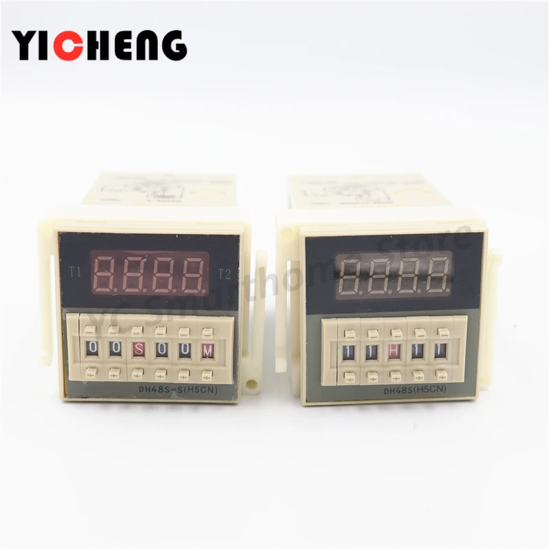 1pcs DH48S-2Z digital display time relay timer power-on delay AC 220V 110V 36V 380V AC DC 24V 12V two open and two closed output