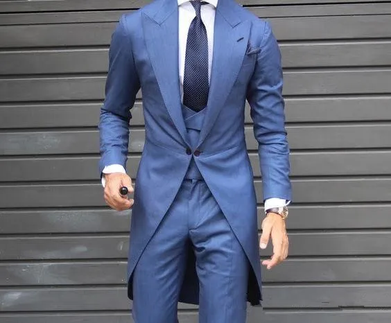 Handsome-Peak-Lapel-Blue-Men-Grooming-Tuxedos-Suits-Men-Business-Prom-Party-Bespoke-Suits-3-Pieces