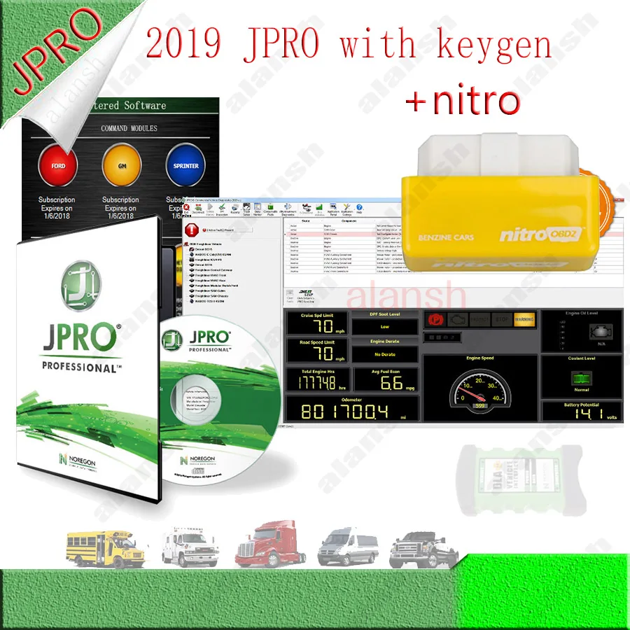 2021 Noregon JPRO Коммерческая Диагностика парка для детей и установка видео + адаптер
