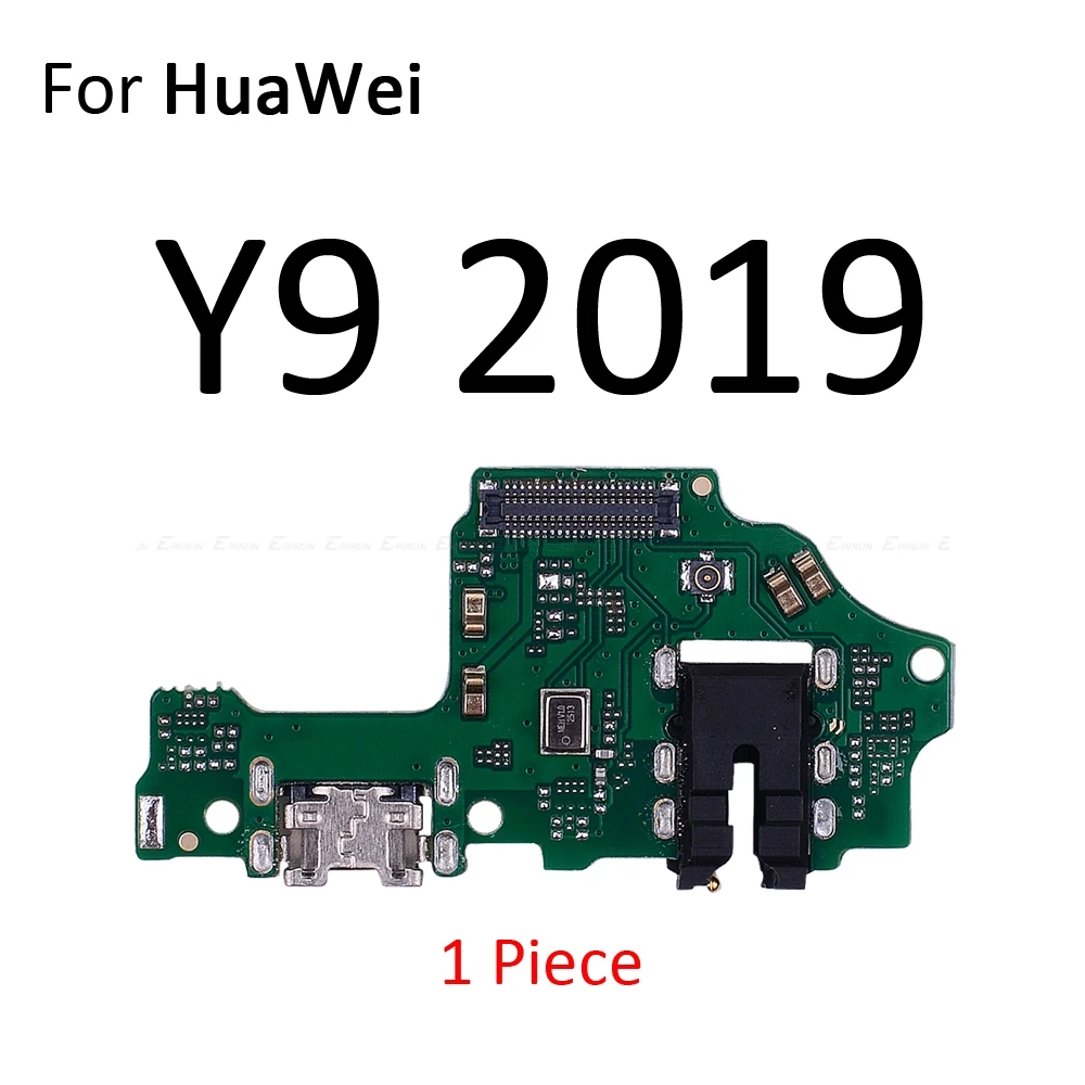 Разъем для зарядки питания, док-плата с микрофоном и гибким кабелем для HuaWei Y9 Y7 Y6 Pro Y5 Prime GR5 - Цвет: For Y9 2019