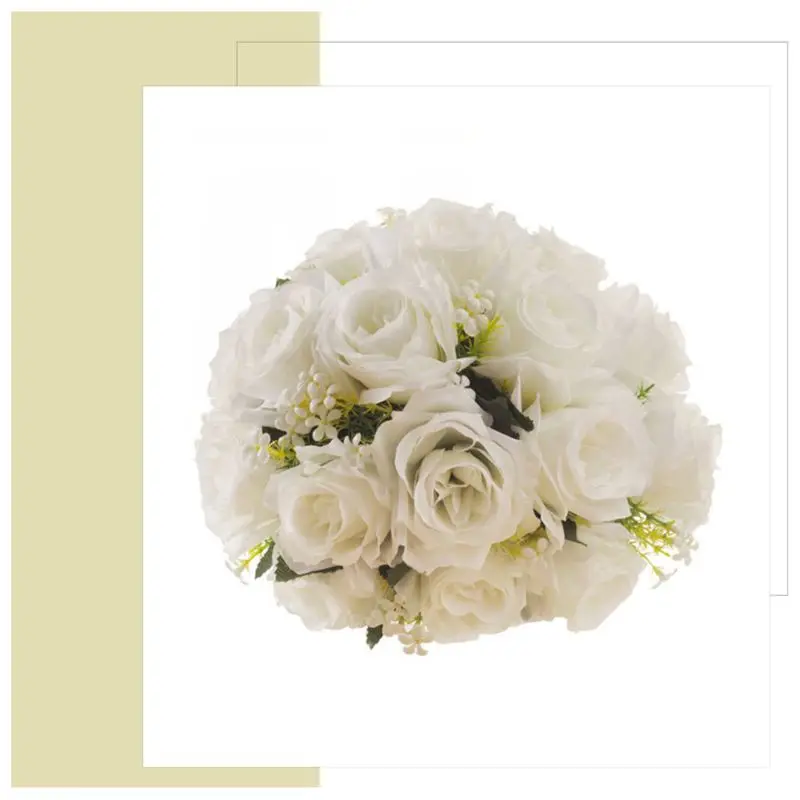 Korean Style White Artificial Flower Wedding Bride Diamond Holding Bouquet Creative Western Wedding Supplies Wedding Bouquet