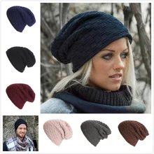 Осень и зима унисекс плюс бархатная Толстая вязаная шапка Skullies Beanies Мужская и женская уличная теплая полосатая Кепка в клетку Z178