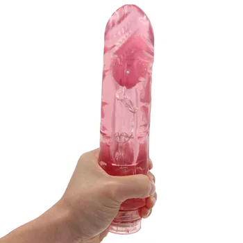 YEMA Big Thick Dildo Vibrator Jelly Vibrating Cock Realistic Huge Penis G-spot Sex Toys for Woman Female Masturbator 1