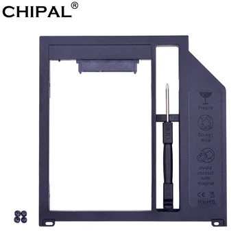 

CHIPAL 9.5mm SATA 3.0 2nd HDD Caddy for 2.5" 2TB 9mm Hard Disk SSD Case for Apple Macbook Pro Air 13" 15" 17" SuperDrive Optibay