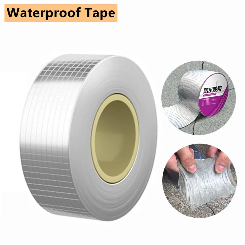 Aluminum Foil Butyl Rubber Tape SelfAdhesive Waterproof Roof Repairing