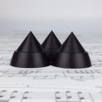 

High quality 4 Pair Ebony Dia 23MM amplifier Feet Speaker Shock Spikes, Audio Cones wood HiFi Mounts audio Stand Feet