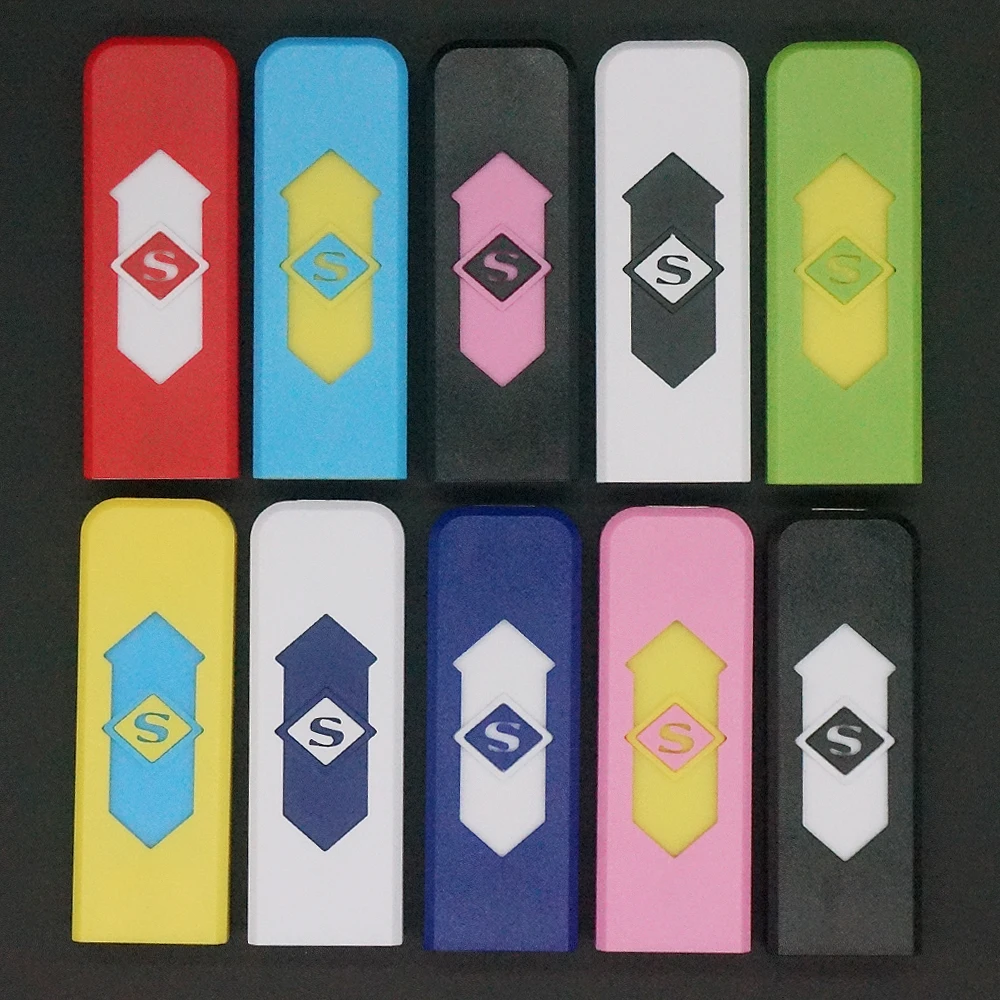 40 шт./лот,, ветрозащитная usb-зажигалка, перезаряжаемая, бездымного, беспламенного дыма, аксессуары для сигарет, Электронная зажигалка encendedor