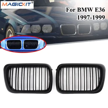 

MagicKit Pair For BMW E36 M3 3Series 97-99 Facelift Matte Black Front Kidney Grille Grill