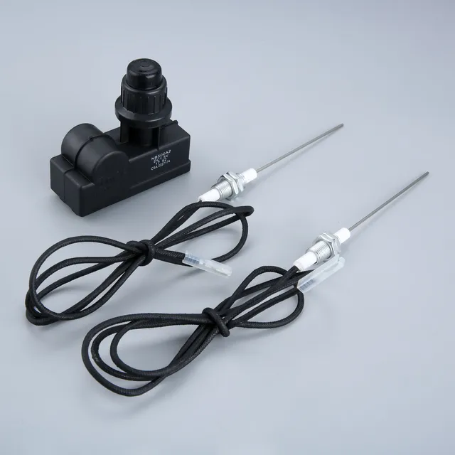1 Kit -Os Grill Alkatrészek Pro Univerzális Elektronikus Gyújtókészlet Két Kijárat Gyújtógyertya -Huzal Hosszával Méter Kültéri Gázrácsokhoz Bbq - Image 3