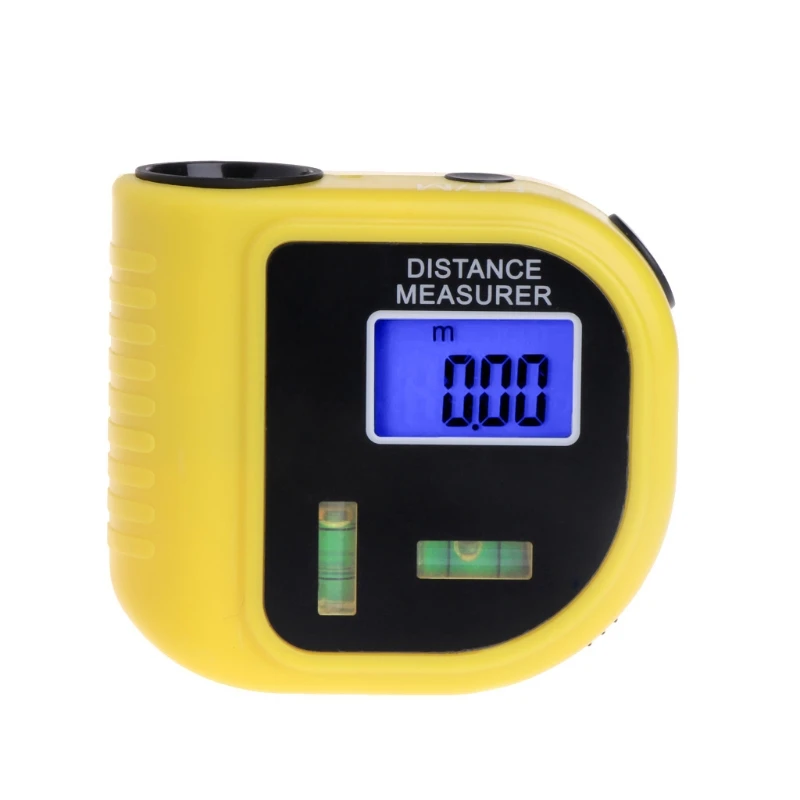 OOTDTY CP-3010 18M Mini Ultrasonic Digital Tape Measure Laser Range Finder Distance Meter & Laser Pointer Rangefinder Level Tool