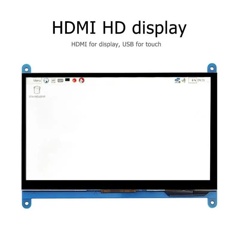 Прочный HDMI Дисплей нежная текстура для Raspberry Pi 4B/3B+ 1024X600 HDMI монитор 7 дюймов ЖК-дисплей Дисплей Сенсорный экран