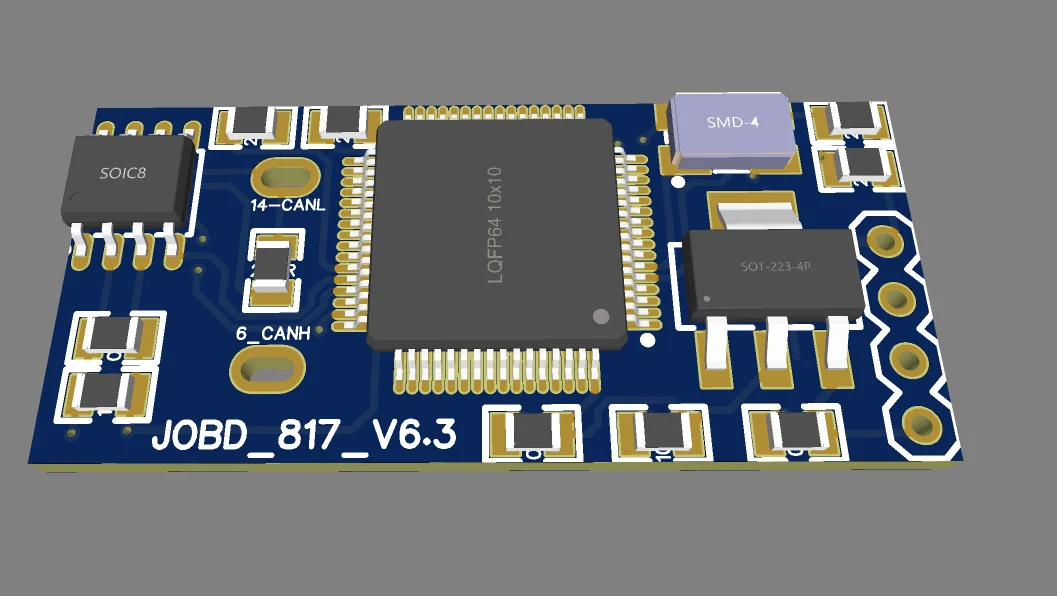 Модуль OBD на последовательный порт UART для автомобиля модуль скорости CAN