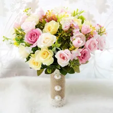 Свадебный букет ручной работы Искусственный цветок розы buque casamento Свадебный букет для свадебного украшения ramos de novia