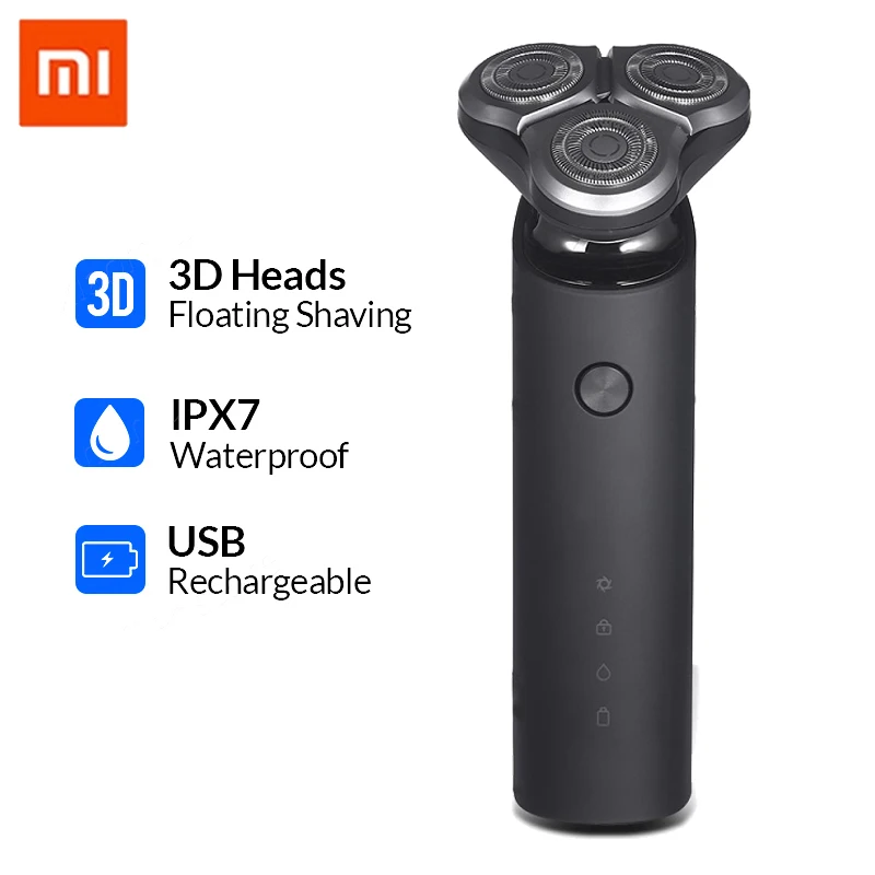 Электробритва Xiaomi Mijia для мужчин перезаряжаемая бритва с 3 плавающими головками