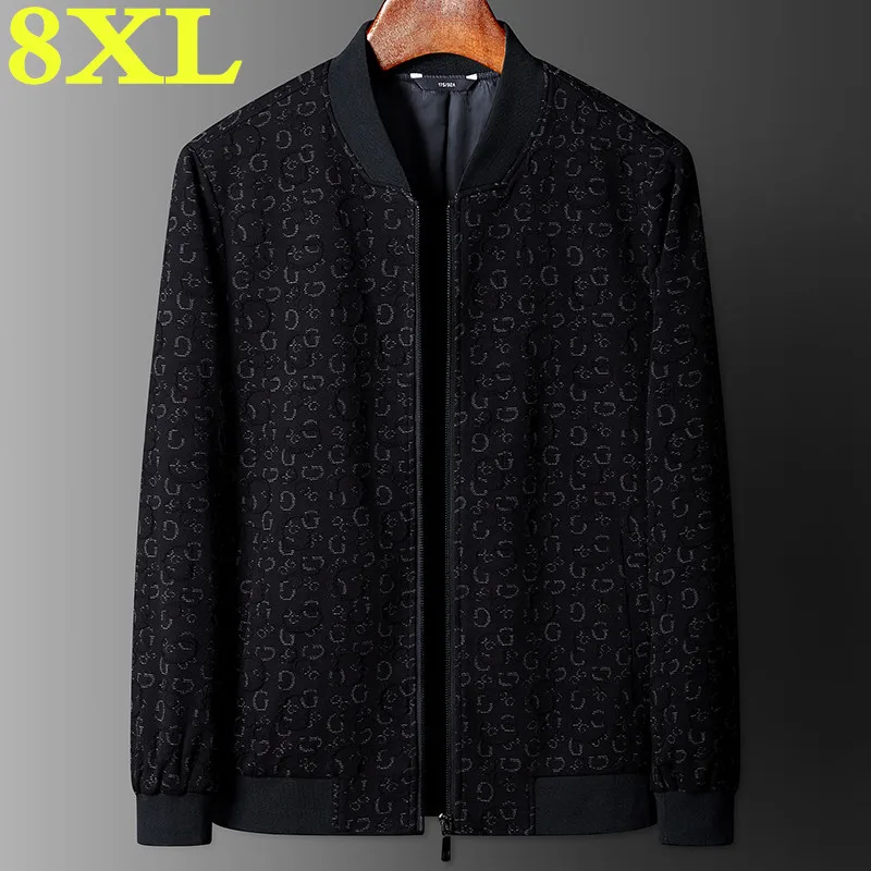 

new large size jacke high quality Plus size 8XL 7XL Men Fashion Casual Loose Mens Sportswear Mens Jacket trench coat