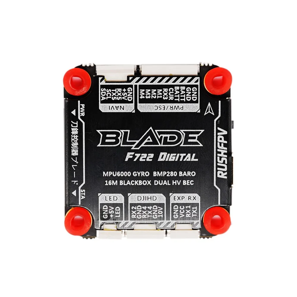 Цифровой Контроллер полета RUSHFPV BLADE F722 MPU6000 бортовой OSD 3-8S 5 В/5A BEC для DJI Caddx Vista Digital
