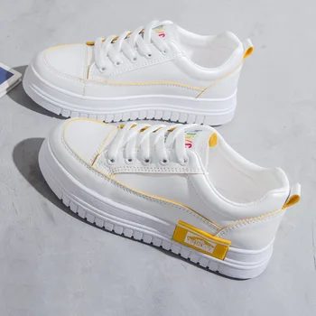 

Small White Shoes Woman 2020 Autumn Leisure Time Student All-match Platform Shoes Increase Flange Run Skate Shoes Woman