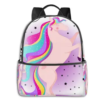 

Classical Simple Women Men canvas Backpacks School bag for teenagers Girls BoyMagical Unicorn Laptop Back pack travel bag