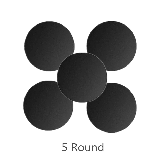 5Round Syrinx Металлическая Пластина Магнит мобильный стенд Универсальный сменный комплект металлических пластин с клеем для магнитного автомобильного держателя телефона - Цвет: 5Round